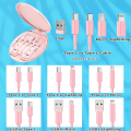 Miniatyrbild 3 av 5: Multi USB-laddningsadapterkabelkit, USB C till Lightning-adapterbox (rosa) pink