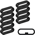 Pikkukuva 1 / 5: Kellohihnan silmukka, silikoniset kellohihnan renkaat, 10 kpl, kellonauhan pidike älyurheilukellolle black 20MM