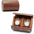 Miniatyrbillede 1 af 5: Urkasse 1/2/3 Ure, Vintage Urkasse Mænd, Ur Display Etui, Bærbar Ur Opbevaringsboks Læder Urboks til Rejser Brown two positions