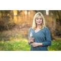 Pikkukuva 5 / 5: Kirkkaat lasipullot kansilla | Luonnolliset BPA-vapaat, ympäristöystävälliset, uudelleenkäytettävät vesipullot mehustamiseen, 18 unssia vesipullosarja 6 kpl
