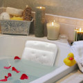 Miniatyrbild 4 av 5: Badkudde - Extra bekväm vadderad 4D badkarskudde - Badkuddar för badkar, jacuzzi, bubbelbadkudde för ryggen