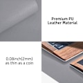 Miniatyrbild 2 av 5: Läder skrivbordsunderlägg, kontorsunderlägg, halkfri PU-läder skrivbordsunderlägg, laptop skrivbordsunderlägg, vattentätt skrivbordsunderlägg Light Grey 31.5" x 15.7"
