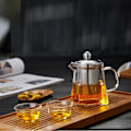 Miniatyrbillede 3 af 5: 350ml/550ml/750ml Glas Tekande med Varmebestandig Rustfrit Stål Infuser Filter, Te og Kaffe