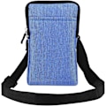 Pikkukuva 2 / 5: Matkapuhelimen olkalaukku, matkapuhelimen vyöklipsikotelo, olkalaukku vetoketjullinen crossbody blue Large size