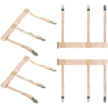 Miniatyrbilde 2 av 5: Skjorteholder for menn, 1 par, elastisk, justerbar skjorteholder, skjorteholderstropp med låsemekanisme og sklisikre klips