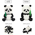 Miniatyrbillede 5 af 5: Mikro Byggeklodser Mini Kæledyrs Byggelegetøj Klodser til børn Panda model 2840