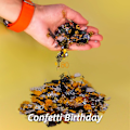 Miniatyrbilde 2 av 5: Konfetti Bursdagsdekorasjoner, Konfetti (Gull Svart), Festdekorasjoner Bursdag, Konfetti Dekorasjoner for Jubileer, Bursdager, Fester, 15g 80th