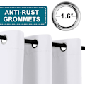 Miniatyrbillede 3 af 5: Mørklægningsdørgardiner, øjeblikkelige gardiner med termisk isolering, privatlivsgardiner til badeværelse og døre, 1 panel negro 34*79inch