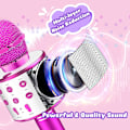 Miniatyrbilde 3 av 5: Trådløs Bluetooth-mikrofon for barn, karaoke-mikrofon for Android/iPhone/iPad/Sony/PC - Beste gaver for 4-12 år gamle jenter/gutter (rosa)