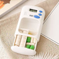 Miniatyrbild 1 av 5: Pillerflaska Timer Cap, Bärbar Elektronisk Digital Pillerlåda Timer med Alarm Smart Pillerfodral Påminnelse med 2 Fack