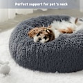Miniatyrbilde 3 av 5: Hundeseng og katteseng, original beroligende hundeseng for små og mellomstore kjæledyr dark grey 20 x 20 Inch