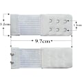 Miniatyrbilde 4 av 4: Pakke med 3 BH-stroppforlengere Elastiske forlengersett 2 kroker (Hvit) Style 1