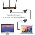 Miniatyrbilde 4 av 5: Rj45 Lan Splitter [2 stk], Tilkoblinger 1 til 2 Splitter Pluggadapter, To datamaskiner kan surfe på Internett samtidig