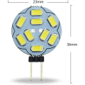 Pikkukuva 2 / 5: 10 kpl G4 9 LED SMD 5730 12V AC/DC kaksoiskanavainen pohja upotettu katto upotettu LED-lamput 20W halogeenilamppu korvaava