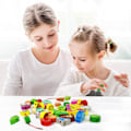 Miniatyrbild 3 av 4: 42-pack trädjur frukt grönsak pärlor set Montessori småbarn förskola aktivitet bälte leksaker för småbarn 3-6 år gamla pojkar flickor