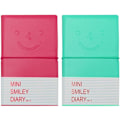 Miniatyrbillede 2 af 5: 2 stk. Mini Smiley Notebook, Mini Smiley Dagbog 2 Farver Lomme Notebook Lille Notesblok Rejsearrangør