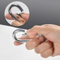 Pikkukuva 5 / 5: Mousquetons Grande Charge Charge Max 180KG en Alliage de Zinc pour Balançoire Hamac Escalade (Kit de 2pcs)