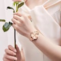 Miniatyrbillede 5 af 5: OLEVS Dame Ultra Tynde Armbåndsure Pink Dial/Rose Gold