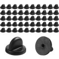 Miniatyrbilde 1 av 5: 50 stk 11,5 mm sommerfugl clutch pin backing gummi pin backing erstatning uniform låsepin suspender slips pin holder