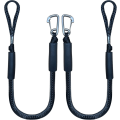 Miniatyrbild 1 av 5: Bungee Dock Line med krok, svart förtöjningsrep för båt 4 ft 2-pack & svart