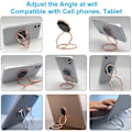 Miniatyrbild 3 av 5: Mobiltelefonringhållare, Fällbart 360° Rotationsstativ för Skrivbord, Magnetisk Bilhållare, Metall Multi-vinkel