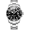 Miniatyrbillede 1 af 5: OLEVS Herreure Sort black Dial/Silver Band