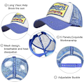 Pikkukuva 5 / 5: Baseball-lippis, verkkolippikset, unisex, kirjailtu kirjainpaikka, rento lippikset, hip hop -aurinkolippikset Blue