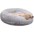 Miniatyrbild 1 av 5: Mini Mellanstorlek Hund Katt Säng Självvärmning Höst Vinter Inomhus Snooze Sovande Mysig Kitty Teddy Kennel Light Grey 19.7”Dx7.9 H