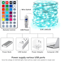 Miniatyrbillede 4 af 5: Farvede Fe-lys, 10m 100 LED USB 16 Multicolor Skiftende Fe-lys Indendørs Sølv Fe-lys Fjernbetjening