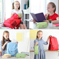Miniatyrbillede 5 af 5: Store blyanter til piger Super store blyant etui til kvinder lynlås glat pen etui pung holder brevpapir arrangør Duarable blyant etuiGrøn