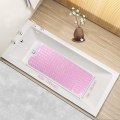 Miniatyrbillede 3 af 5: Badekar måtte 30% Ekstra Lang Bruse måtte Anti-Skridsikker Bade måtte med 200 Sug kopper, 16 x 40 tommer Transparent Pink 16 x 40 in