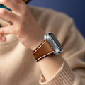 Miniatyrbild 3 av 5: Rem för Apple Watch 42/44/45mm Konstläder Brun