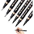 Miniatyrbild 1 av 4: Kalligrafipennor - 6-pack nybörjarset för kalligrafi, påfyllningsbar penselkalligrafi - för bokstäver, nybörjarskrivning