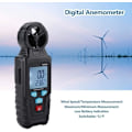 Pikkukuva 3 / 5: Anemometri, AM600 Herkkä Digitaalinen Anemometri Tuulennopeusnopeusmittari Lämpömittari Taustavalaistulla LCD-mittarilla