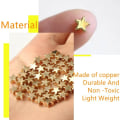 Miniatyrbillede 2 af 5: 50 stk. stjerneperler femtakkede stjerneperler perforerede perler stjerneformede afstandsperler armbånd halskæder øreringe smykkefremstilling