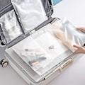 Miniatyrbillede 1 af 5: 20-pak rejsearrangør sæt, genanvendelig pladsbesparende plastik Ziplock poseforsegling tøjpose frostet vandtæt multifunktionel til tøj, sko