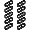 Pikkukuva 1 / 3: Kellohihnan silmukka, silikoniset kellohihnan renkaat, 10 kpl, rannekkeen pidike älykellolle black 22MM