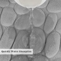 Miniatyrbillede 5 af 5: Memory Foam Bademåtte, Brostensbelagt Relief Coral Fleece Bademåtte, Hurtig Vandabsorberende, 16x24 tommer