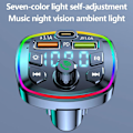 Miniatyrbild 2 av 5: Bluetooth FM-sändare Bilradio Audioadapter MP3-spelare Handsfree Bluetooth 5.0 Dubbla USB-portar