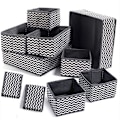 Miniatyrbild 1 av 5: 10 st Non-Woven Textil Öppna Förvaringslådor, Tyglåda, Fällbar Förvaringskub Kista för BH:ar, Sockor, Underkläder (10 st)