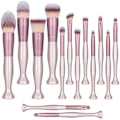 Miniatyrbild 1 av 5: Sminkborste Stativ Premium Syntetisk Foundation Puder Concealers Ögonskuggor (14rose)