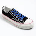 Miniatyrbillede 2 af 5: Ovale skolisser, 100 cm skolisser ovale til løbesko, basketballsko og sneakers - 1 par Navy blue