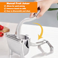 Miniatyrbillede 4 af 5: Manuel citruspresser i aluminium - 21,5*12,5*9,5 (H) cm - 304 rustfrit stål - med ergonomisk håndtag - til presning af citronsaft