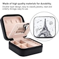 Miniatyrbillede 5 af 5: To-lags Smykkeskrin Organizer Display Opbevaringskasse Gave Smykkeskrin Rejse Bærbar Opbevaringskasse til Øreringe Halskæde Armbånd Ring Gave