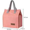 Miniatyrbillede 2 af 5: Isoleret frokostpose Tote tasker Lækagesikker Vandtæt køletaske Bred åben termisk frokostpose tasker til picnic/arbejde/skole, Pink