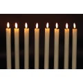 Miniatyrbillede 5 af 5: Flammeløse elfenbensfarvede spidslys med flimrende lys og 10-knappers fjernbetjening, batteridrevne LED-lys med varmt 3D-væge til vinduer, jul