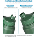 Miniatyrbillede 3 af 4: Termokande til varm og kold vand, Termos i rustfrit stål, Lækagesikre vandflasker - 500 ML / 800 ML med sugerør (500 ML) Púrpura