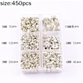 Miniatyrbild 4 av 5: 450 st Rhinestone Crystal Girdle, 3 till 10 mm Flat Bottom Glass AB Rhinestone Gems Rhinestone Crafts Kläder Bröllopsklänningar