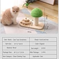 Miniatyrbild 5 av 5: Katt leksaker Sisal rep Scratcher svamp Scratching Post Tree Tower trä skivspelare boll kattunge klätterställning