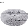 Miniatyrbild 4 av 5: Mini Mellanstorlek Hund Katt Säng Självvärmning Höst Vinter Inomhus Snooze Sovande Mysig Kitty Teddy Kennel Light Grey 19.7”Dx7.9 H
